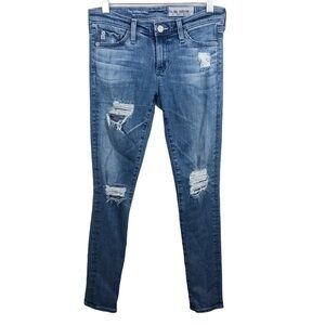 AG The Legging Ankle Super Skinny Distressed Jeans